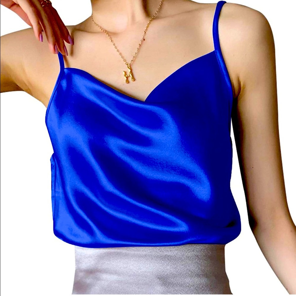 NWOT Silk Cowl Neck Tank